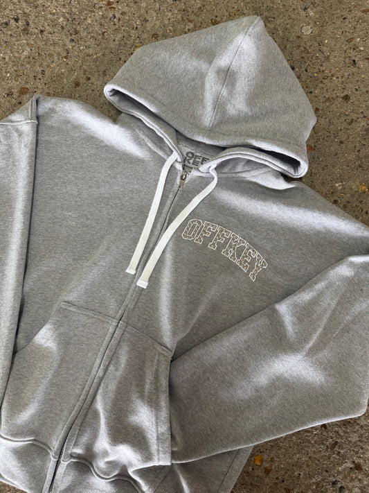 GREY ‘STUDDED’ HOODIE