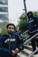 EVERYDAY ‘WDIB’ NAVY BUBBLE LOGO ZIP UP HOODIE