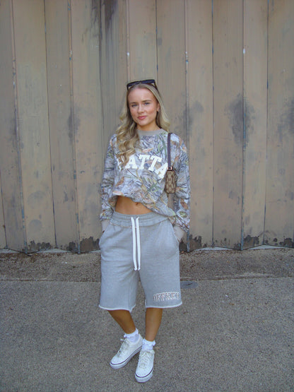 GREY ‘STUDDED’ SHORTS
