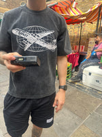 ‘OK AIRLINES’ WASHED BLACK T-SHIRT