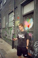 ‘OK AIRLINES’ WASHED BLACK T-SHIRT