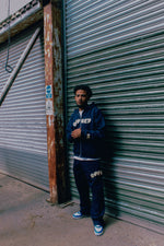 EVERYDAY ‘WDIB’ NAVY BUBBLE LOGO BOTTOMS