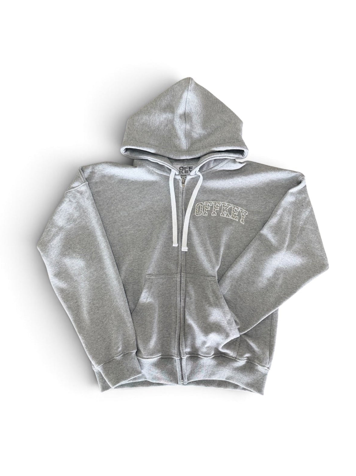 GREY ‘STUDDED’ HOODIE