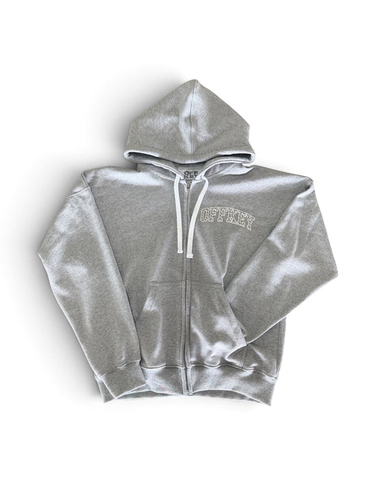 GREY ‘STUDDED’ HOODIE
